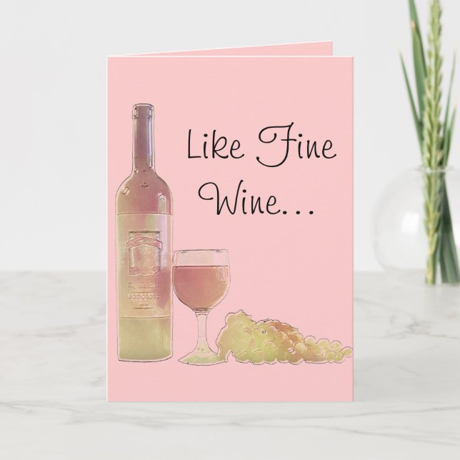 Wine Age Birthday Card (Front)