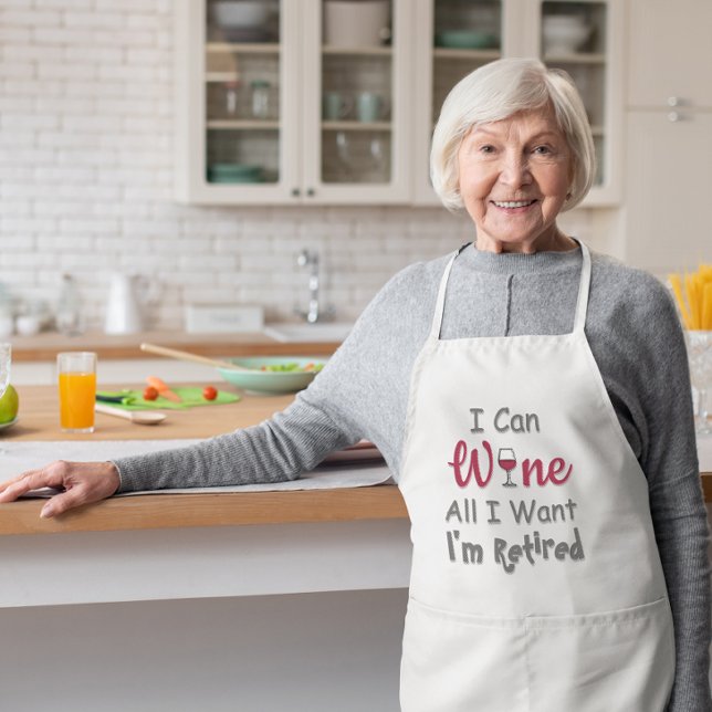 Wine All I Want Retirement Standard Apron (Creator Uploaded)