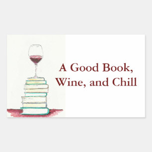 Wine and Books Bumper Sticker