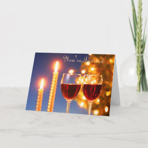Wine and Candle Invitation