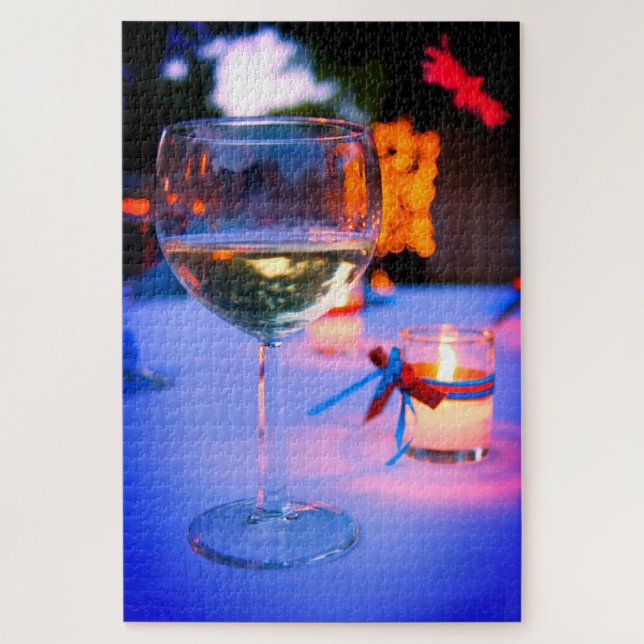 Wine and Candle Jigsaw Puzzle (Vertical)