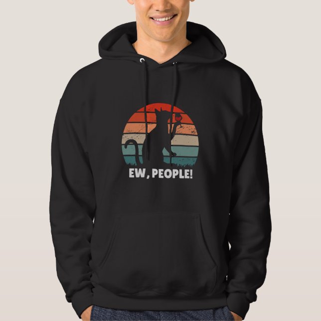 Wine And Cat Hoodie (Front)