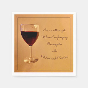 Wine and Caviar Paper Napkin
