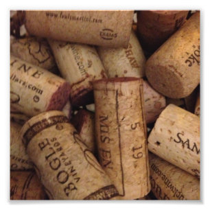 wine and champaign corks photo print