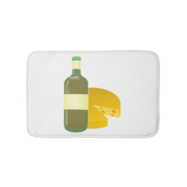 Wine and Cheese Bath Mat (Front)