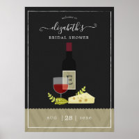 Wine and Cheese Bridal Shower Monogram