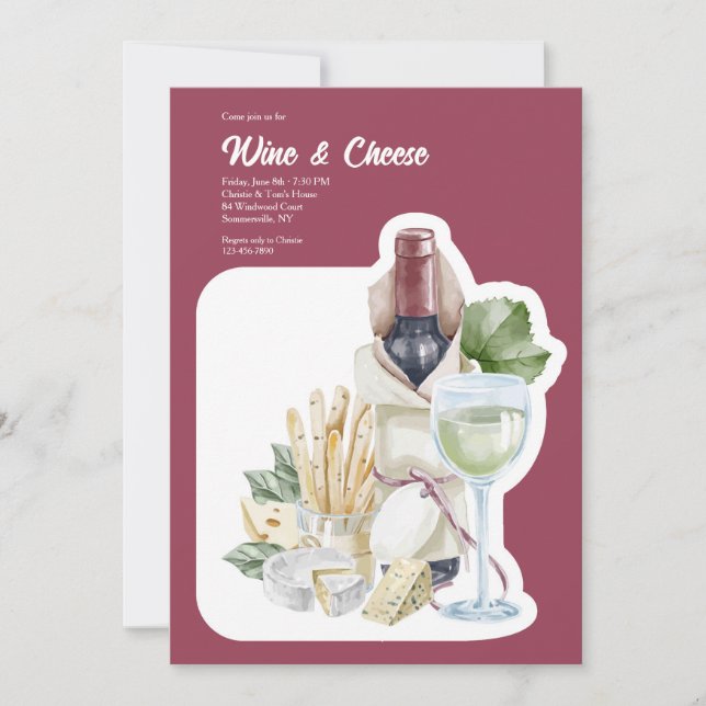 Wine and Cheese Invitation (Front)