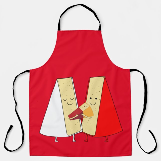 Wine And Cheese Lovers Apron (Front)