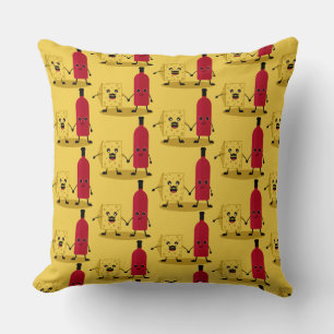 Wine And Cheese Lovers Cushion
