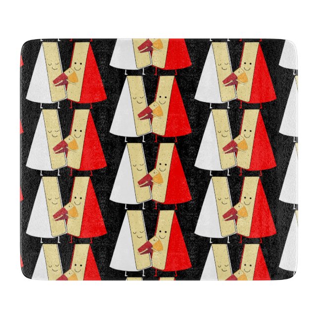 Wine And Cheese Lovers Cutting Board (Front)