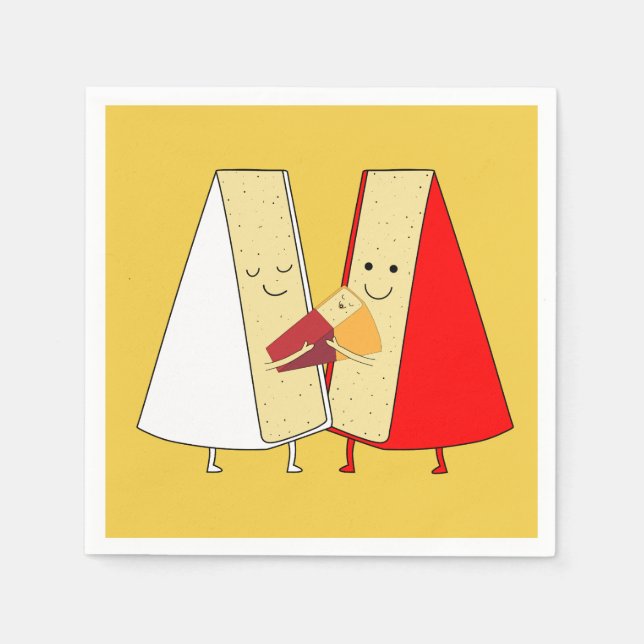 Wine And Cheese Lovers Napkin (Front)