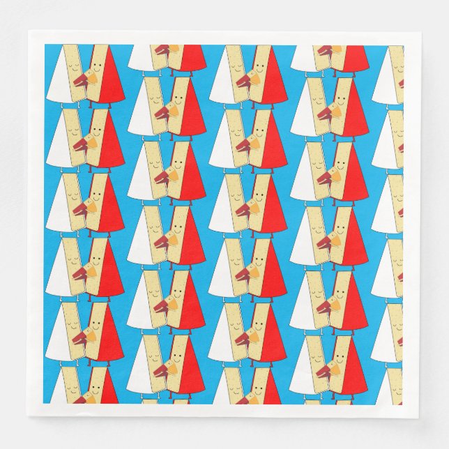 Wine And Cheese Lovers Napkin (Front)