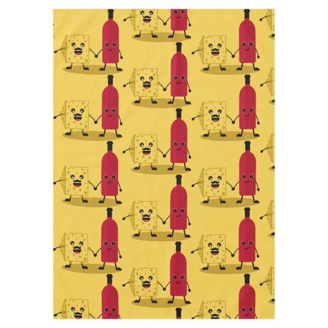 Wine And Cheese Lovers Tablecloth (Front)