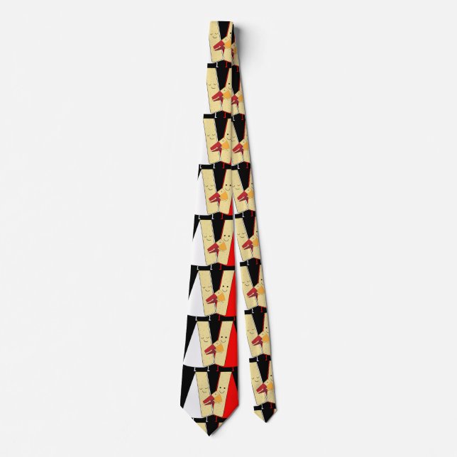 Wine And Cheese Lovers Tie (Front)