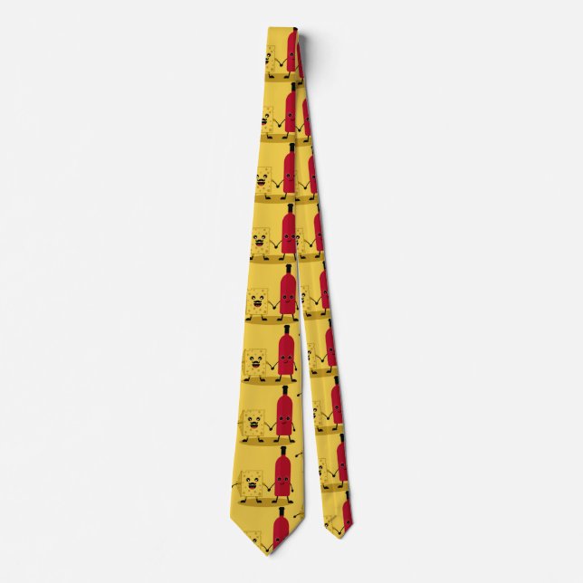 Wine And Cheese Lovers Tie (Front)
