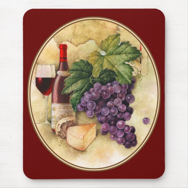 Wine and Cheese Mouse Pad (Front)