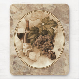 Wine and Cheese Mouse Pad