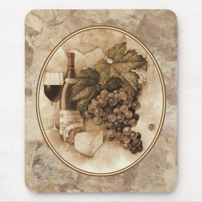 Wine and Cheese Mouse Pad (Front)