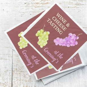 Wine and Cheese Party drinks do Paper Napkin