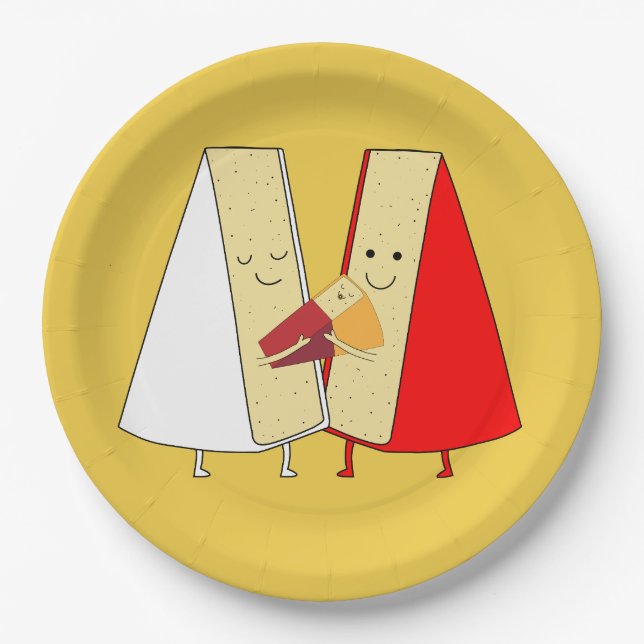 Wine And Cheese party Invitation Paper Plate (Front)