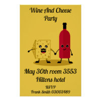 Wine And Cheese party Invitation
