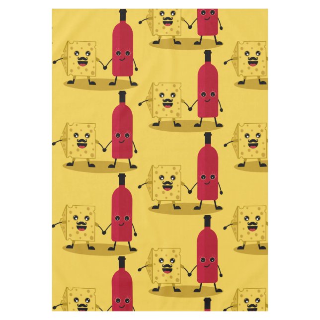 Wine And Cheese party Invitation Tablecloth (Front)