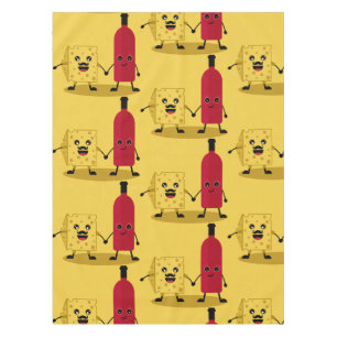 Wine And Cheese party Invitation Tablecloth