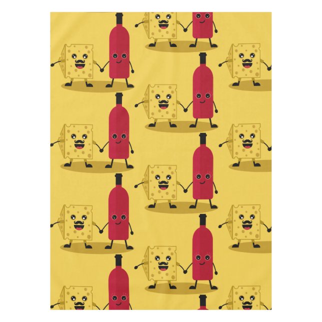 Wine And Cheese party Invitation Tablecloth (Front)