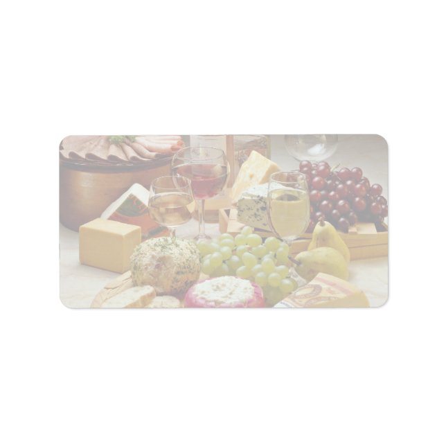 Wine and cheese party label (Front)