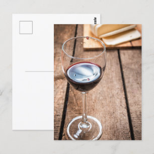 Wine and cheese postcard