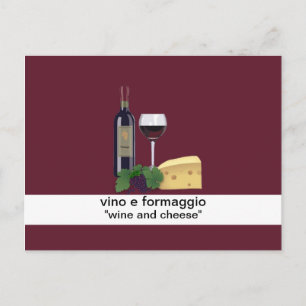 Wine and Cheese Postcard
