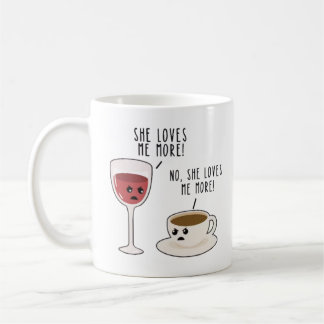 Wine and Coffee Drinker Coffee Two-Tone  Coffee Mug