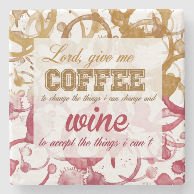 Wine and coffee quote coaster (Front)