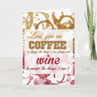 Wine and Coffee Quoteable Card