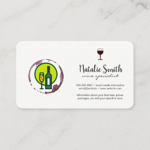 Wine and Cork Screw   Winery Vineyard Business Card