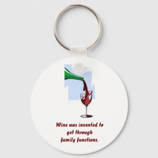 Wine and family key ring