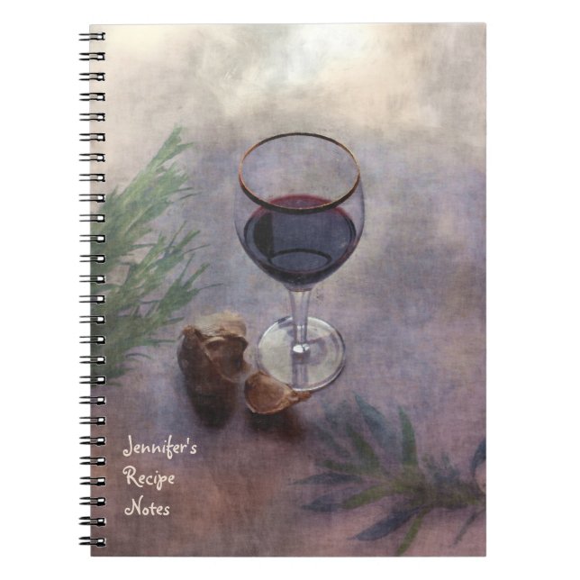 Wine and garlic recipe notebook (Front)