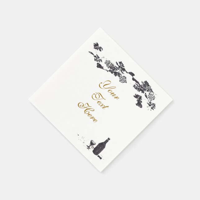 Wine and Grapes Napkin (Corner)