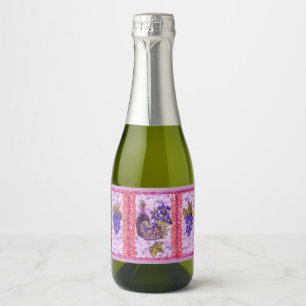 Wine And Grapes Provence Picnic Pointillism Sparkling Wine Label