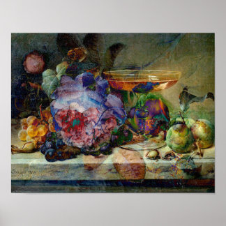 Wine and Roses Colour Splash Poster