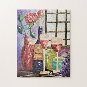 Wine and Roses Jigsaw Puzzle