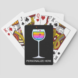 WINE ART PERSONALIZABLE PLAYING CARDS