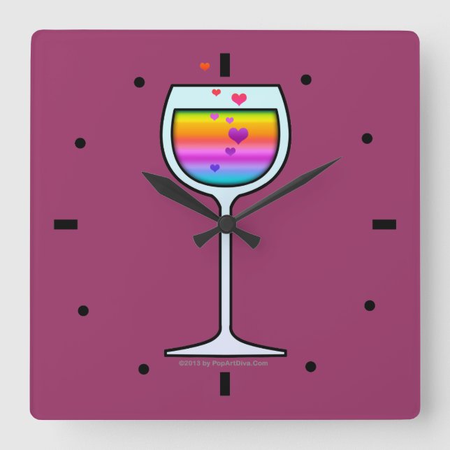 WINE ART WALL CLOCK (Front)