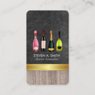 Wine Assortment   Vineyard Tasting Business Card