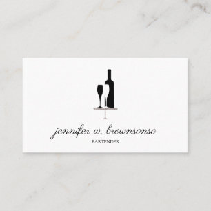 Wine Bar Cocktail Service Business Card
