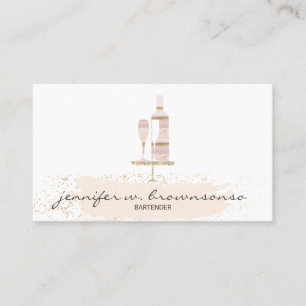 Wine Bar Cocktail Service Business Card