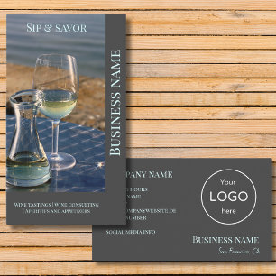 Wine bar shop business promotion Business Card