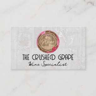 Wine Barrel and Stain   Marble Stone Business Card
