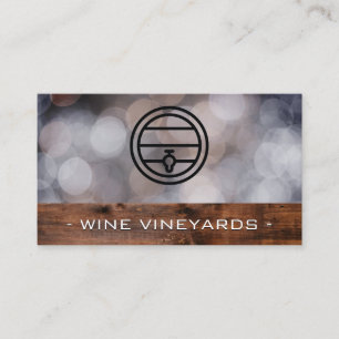 Wine Barrel   Catering Services   Winery   Bokeh Business Card