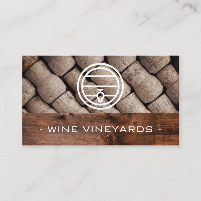 Wine Barrel | Catering Services | Winery Business Card (Front)